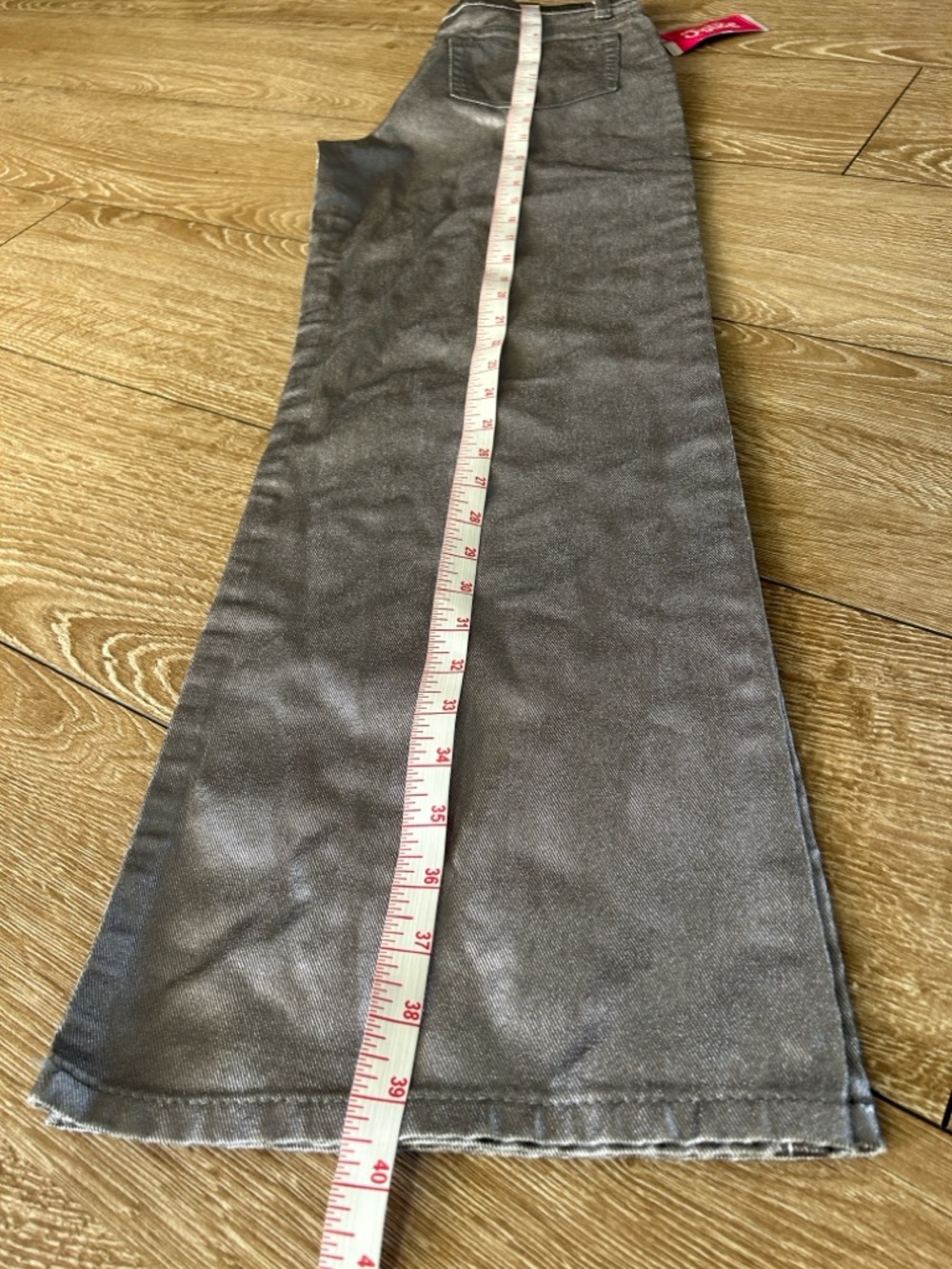 Justice Metallic Silver Wide-Leg Jeans - Picture 7 of 12